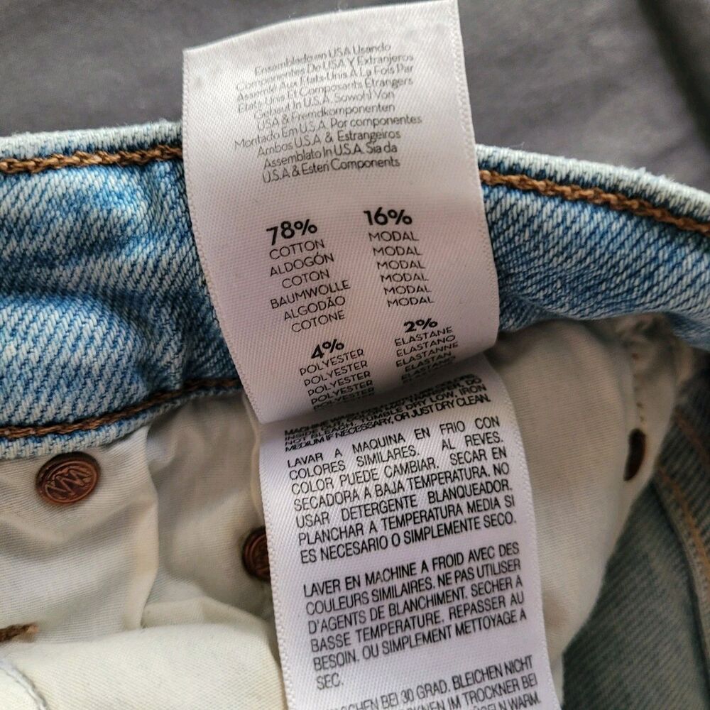 Mother The Tomcat Skimp California Cruiser Straight Leg Jeans Size 26 Flaw Stain - Picture 6 of 11